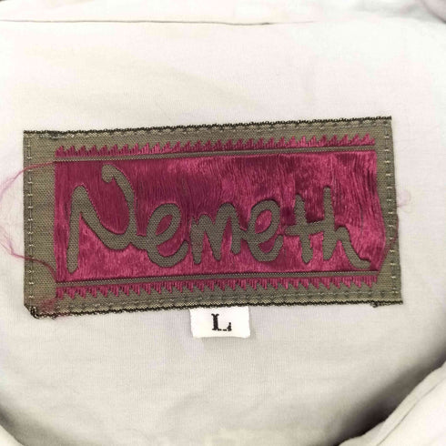 ネメス NEMETH 縄 総柄 L/S コットンシャツ メンズ import:L