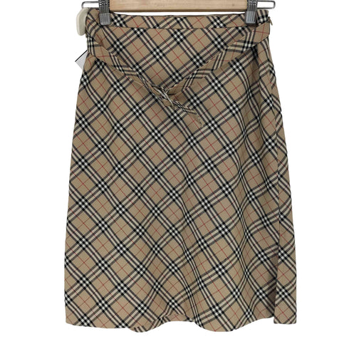 バーバリーブルーレーベル BURBERRY BLUE LABEL ノバチェックミディスカート レディース JPN:36
