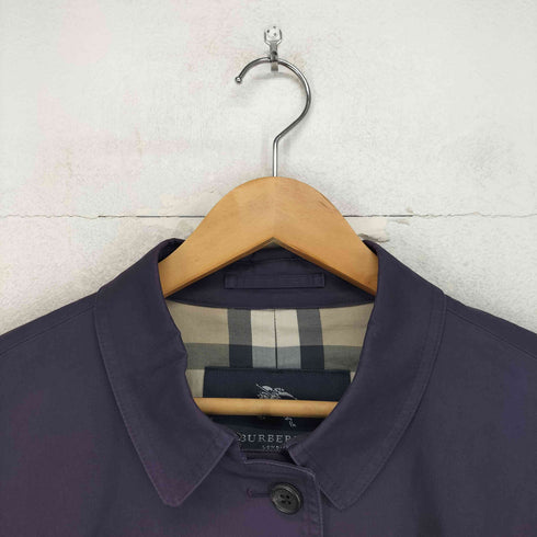 バーバリーロンドン BURBERRY LONDON 裏地ノバチェック 比翼ステンカラーコート レディース EUR:44