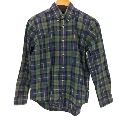 ラルフローレン RALPH LAUREN 90s-00s チェック柄 ポニー刺しゅう ボタンダウンシャツ レディース 160