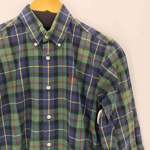 ラルフローレン RALPH LAUREN 90s-00s チェック柄 ポニー刺しゅう ボタンダウンシャツ レディース 160