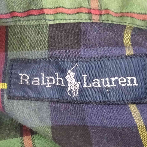 ラルフローレン RALPH LAUREN 90s-00s チェック柄 ポニー刺しゅう ボタンダウンシャツ レディース 160