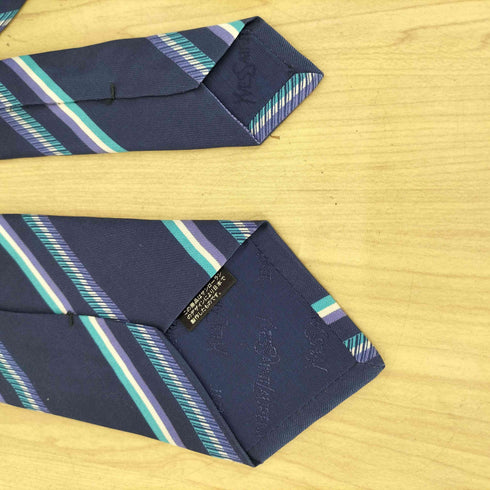 イヴサンローラン Yves Saint Laurent ストライプシルクネクタイ メンズ
