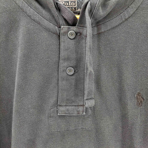 ポロバイラルフローレン Polo by RALPH LAUREN ポニー刺繍 ハーフボタン 鹿の子 L/S フード付パーカー メンズ JPN:L