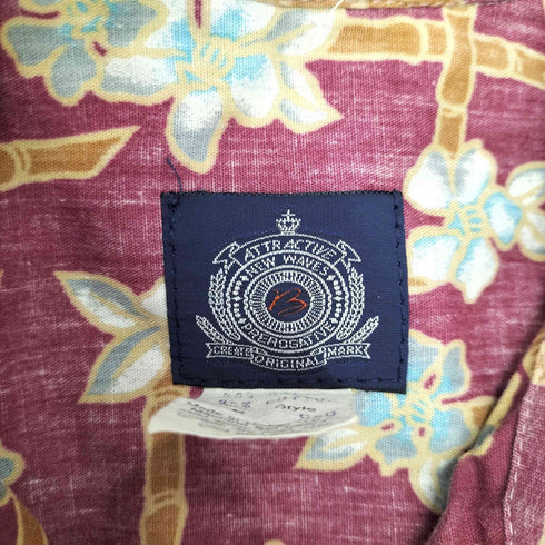 ハワイ製 ハイビスカス ボタンダウン シャツ メンズ import:M