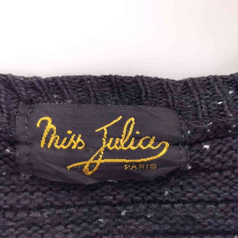 MISS JULIA PARIS 切替 オーバー グリッターニット セーター レディース