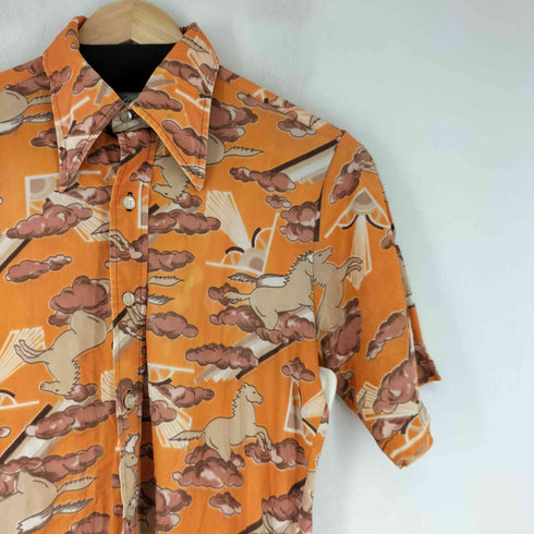 70S gudd 総柄 S/S シャツ メンズ