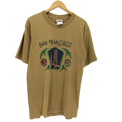 RUSTY 90s USA製 シングルステッチ SAN FRANCISCOプリント クルーネックTシャツ メンズ import:M