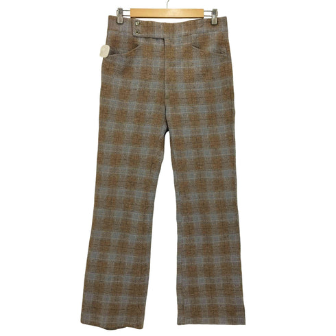 ハガークロージング HAGGAR 70-80S SCOVILL ジップ チェック スラックス メンズ