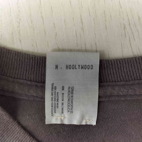 エヌハリウッド N.HOOLYWOOD 両面プリント クルーネック ロゴTシャツ メンズ