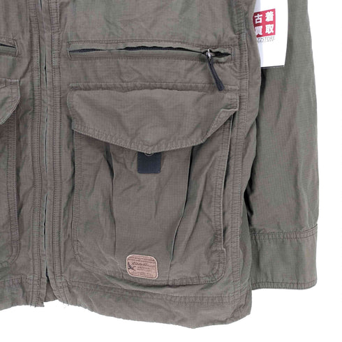 エディーバウアー Eddie Bauer 00S リップストップ ユーティリティジャケット メンズ import:M