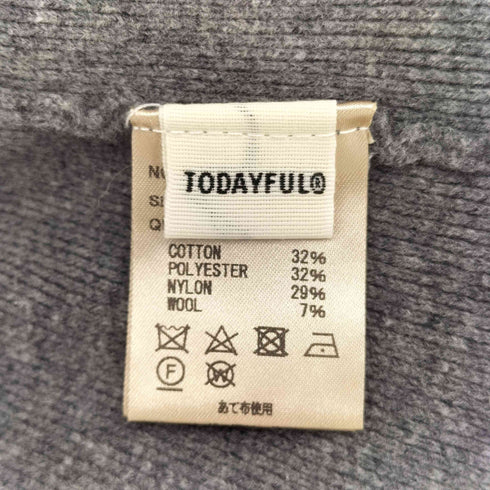 トゥデイフル TODAYFUL Halfzip Rib Knit ハーフジップリブニット レディース FREE
