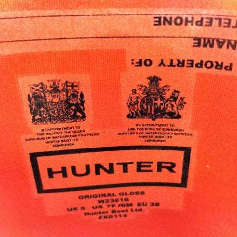 ハンター HUNTER Original Tall Gloss Womens ウェリントンブーツ レディース UK:5