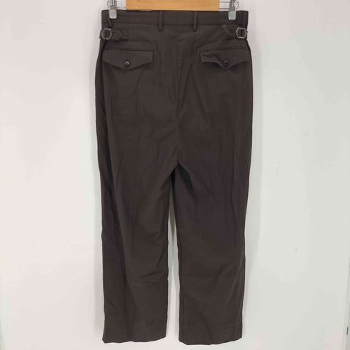 ユナイテッドアローズグリーンレーベルリラクシング UNITED ARROWS green label relaxing コットンナイロン ツイル 2プリーツ W4 ワイドスラックス メンズ M
