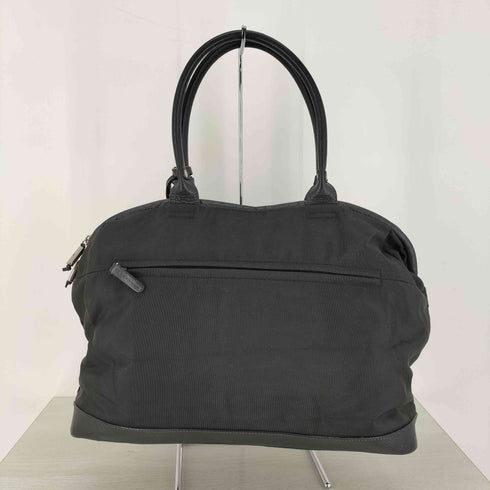ペレボルサ PELLE BORSA レザー 切替 ナイロンハンドバッグ レディース