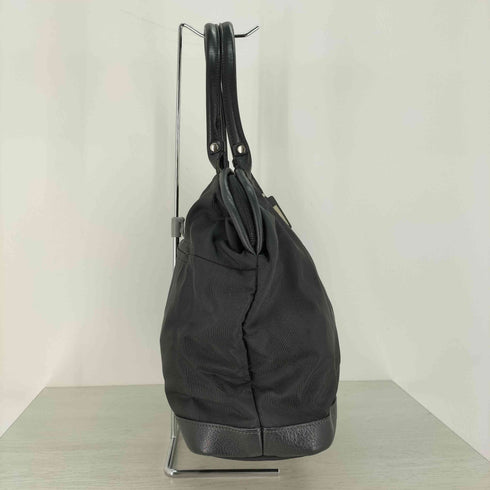 ペレボルサ PELLE BORSA レザー 切替 ナイロンハンドバッグ レディース