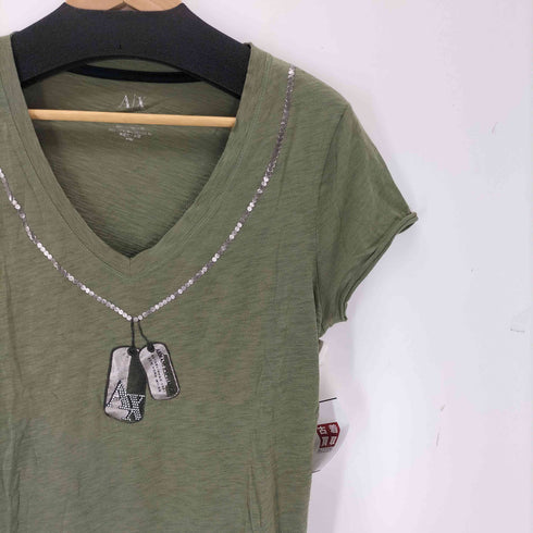 アルマーニエクスチェンジ ARMANI EXCHANGE ネックレスデザイン VネックTシャツ Y2K メンズ L