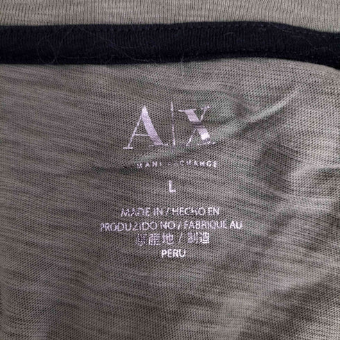 アルマーニエクスチェンジ ARMANI EXCHANGE ネックレスデザイン VネックTシャツ Y2K メンズ L