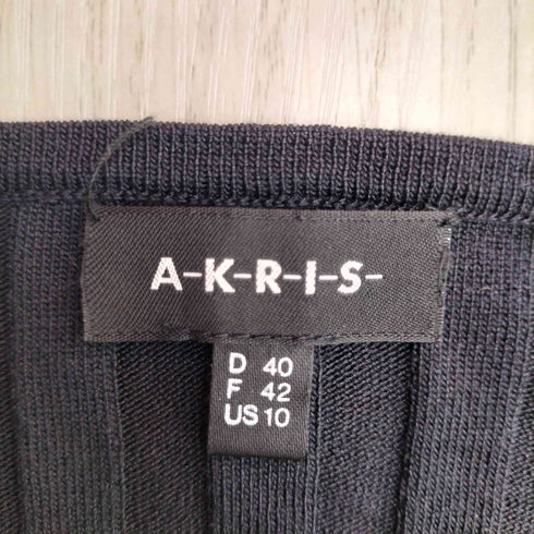 AKRIS サイドレースアップ リブニット レディース US:10