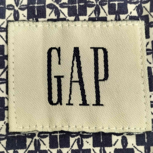 ギャップ Gap 90S OLD 白タグ Regular Collar S/S Shirts 総柄 レギュラーカラー ショートスリーブ シャツ メンズ import:XL