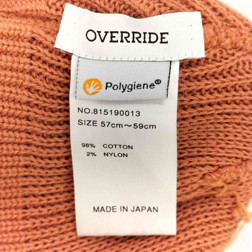 オーバーライド override 21ss UTILITY WATCH COTTON Ag+ メンズ 57~59cm