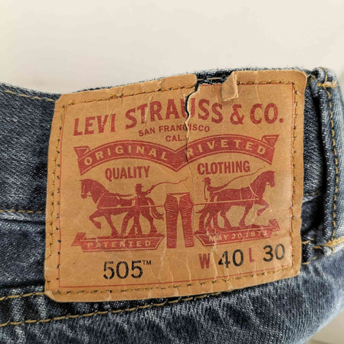 リーバイス Levis 505 ジップアップ ウォッシュド ストレートデニムパンツ メンズ W40 L30
