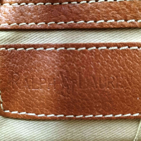 ラルフローレン RALPH LAUREN ロゴ エンボス レザー ショルダーバッグ レディース