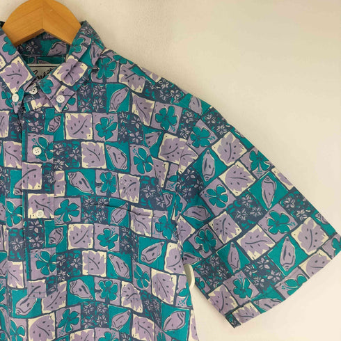 ハワイ製 Paradise Style 総柄 アロハシャツ メンズ import:M