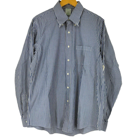 ブルックスブラザーズ BROOKS BROTHERS MILANO L/S ストライプ ボタンダウンシャツ メンズ 16 1/2