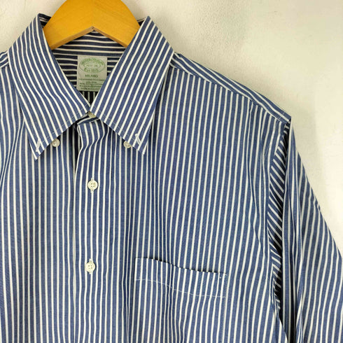 ブルックスブラザーズ BROOKS BROTHERS MILANO L/S ストライプ ボタンダウンシャツ メンズ 16 1/2
