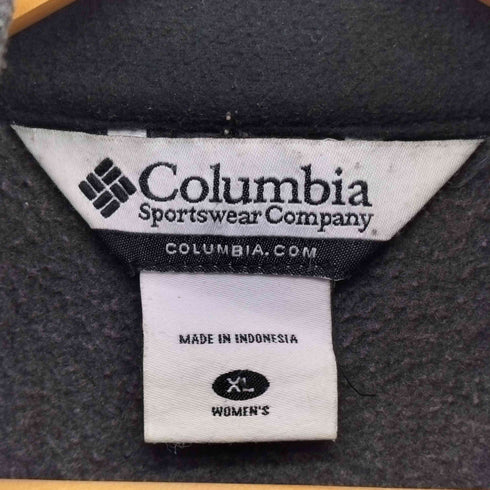 コロンビア Columbia 90-00s ワンポイント刺繍 ジップアップ フリース ベスト レディース import:XL
