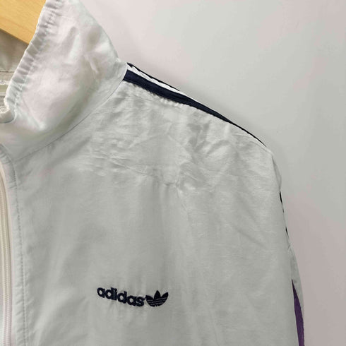 アディダス adidas 80S トレフォイル ロゴ 3ストライプ ナイロン ジャケット メンズ