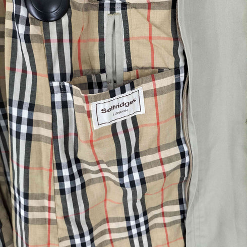 バーバリーズ BURBERRYS MADE IN ENGLAND 裏地ノバチェック比翼ステンカラーコート メンズ JPN:48