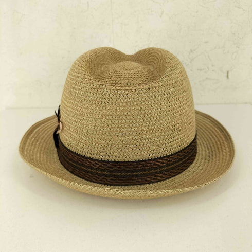 DENTON HATS リネン ストロー フェドラ ハット import メンズ L