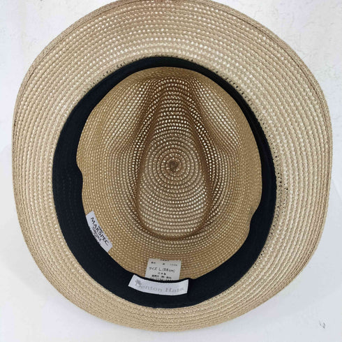 DENTON HATS リネン ストロー フェドラ ハット import メンズ L