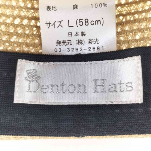 DENTON HATS リネン ストロー フェドラ ハット import メンズ L