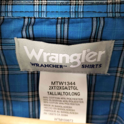 ラングラー Wrangler L/S チェック ウエスタンシャツ BIG SIZE メンズ 2XT