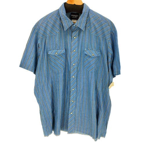 ラングラー Wrangler S/S ストライプ ウエスタンシャツ メンズ