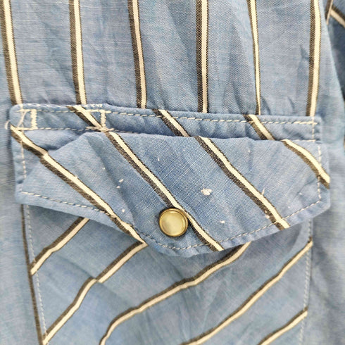 ラングラー Wrangler S/S ストライプ ウエスタンシャツ メンズ