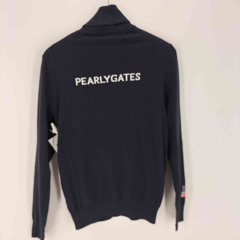 パーリーゲイツ PEARLY GATES ワンポイントロゴ タートルネックニット メンズ 4