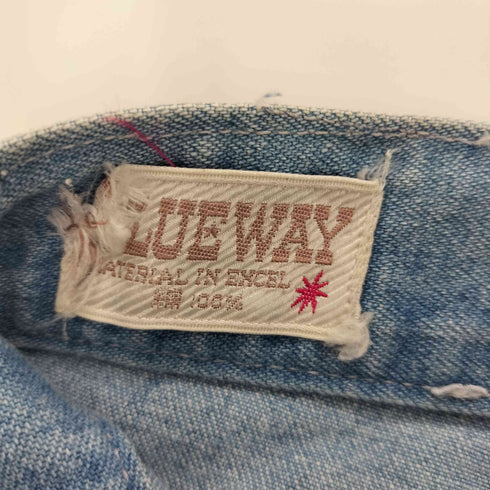 ブルーウェイ BLUE WAY フロントポケット ブーツカット ワイド デニムパンツ Y2K レディース