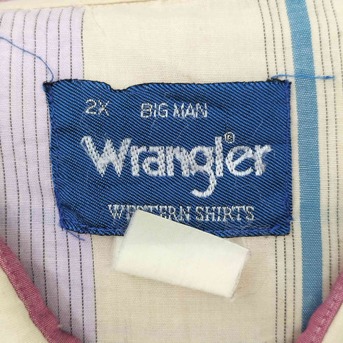 ラングラー Wrangler S/S ストライプ ウエスタンシャツ BIG MAN メンズ