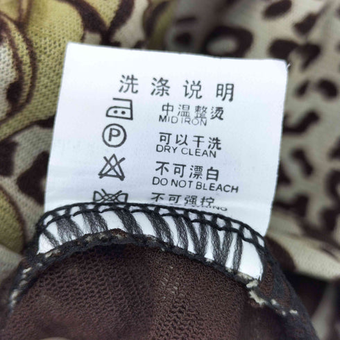 総柄カットソー レディース