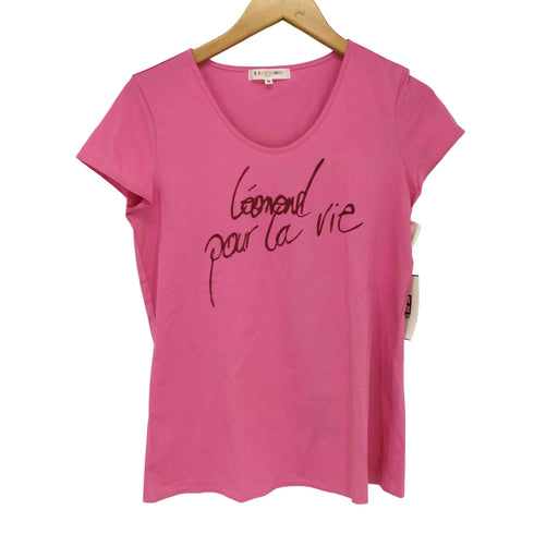 レオナールスポーツ LEONARD SPORT ラメプリント 半袖 Tシャツ レディース JPN:38