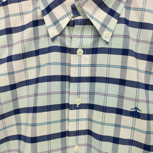 ブルックスブラザーズ BROOKS BROTHERS REGENT FIT ロゴ刺繍 チェック 半袖 ボタンダウンシャツ メンズ import:S