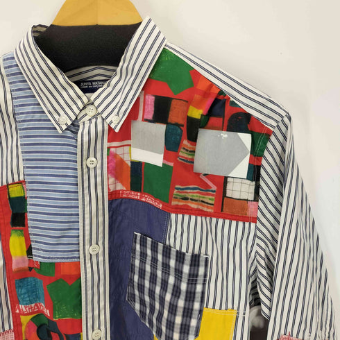 ジュンヤワタナベコムデギャルソンマン JUNYA WATANABE COMME des GARCONS MAN ストライプパッチワークシャツ メンズ import:L