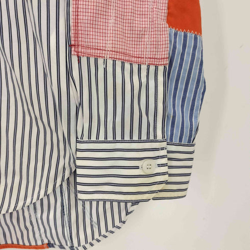 ジュンヤワタナベコムデギャルソンマン JUNYA WATANABE COMME des GARCONS MAN ストライプパッチワークシャツ メンズ import:L