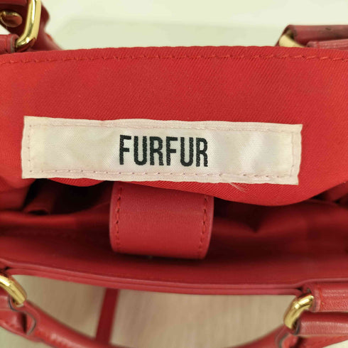 ファーファー furfur ツイードロゴトートバッグ レディース