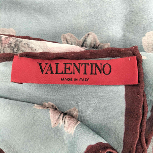 ヴァレンティノ Valentino フラワーバタフライ柄 スカーフ メンズ