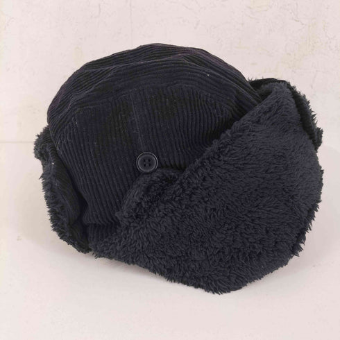 ニューエラ NEW ERA トラッパー Corduroy コーデュロイ Mink Fleece ウーブンパッチ ブラック メンズ L